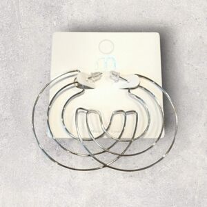 3 for $15  Silver Hoop Earrings